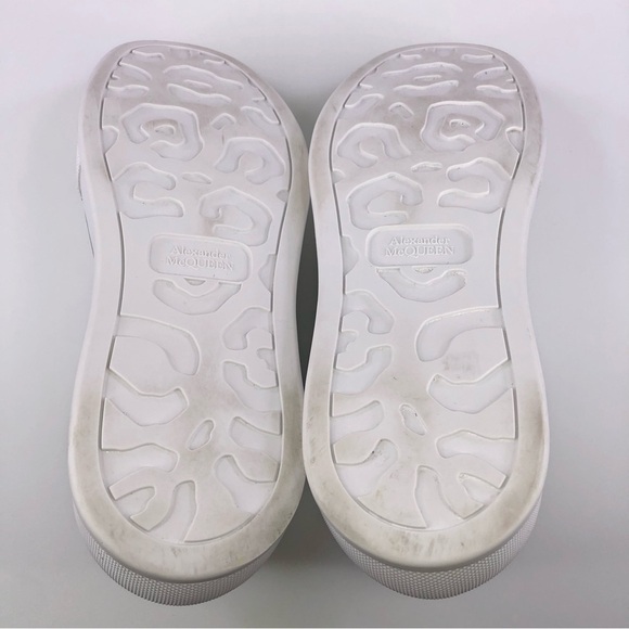 Alexander Mcqueen Men’s White Metallic Sneaker Shoes $540 Size US 9/EU 42 - Picture 3 of 10